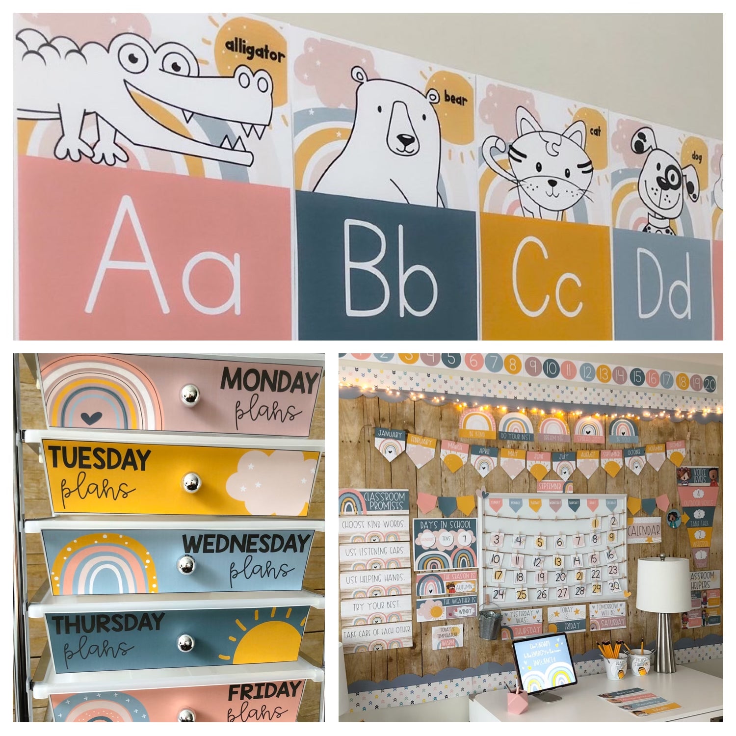 Boho Rainbow Classroom Decor – Heart of the Class
