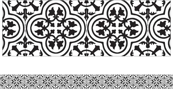 Black and White Tile Borders