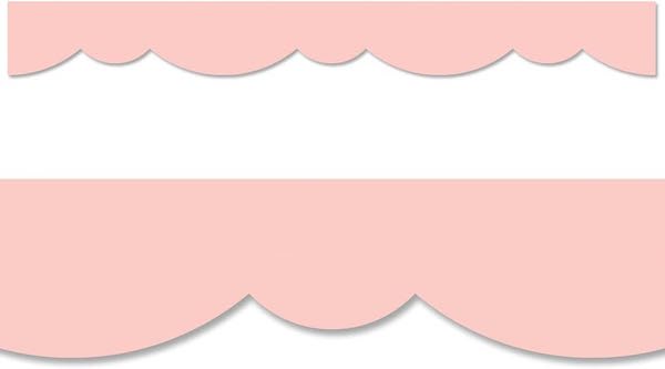 Blush Scallops Bulletin Board Borders