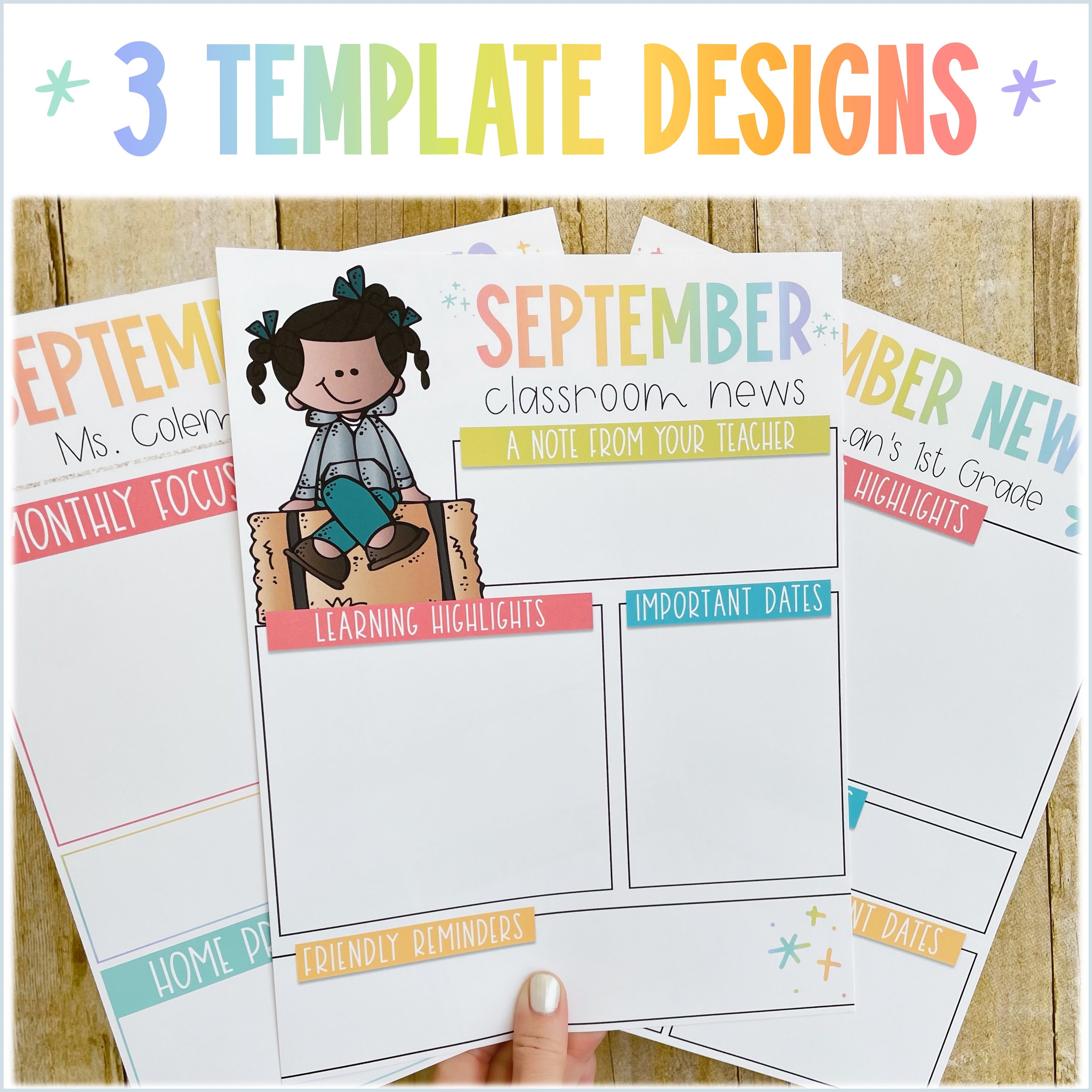Monthly Classroom Newsletters Editable Happy Classroom Decor