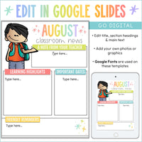 Google Slides Classroom Newsletters Bright Colors Classroom Decor