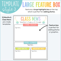 Monthly Newsletters and Weekly Newsletter Templates Editable
