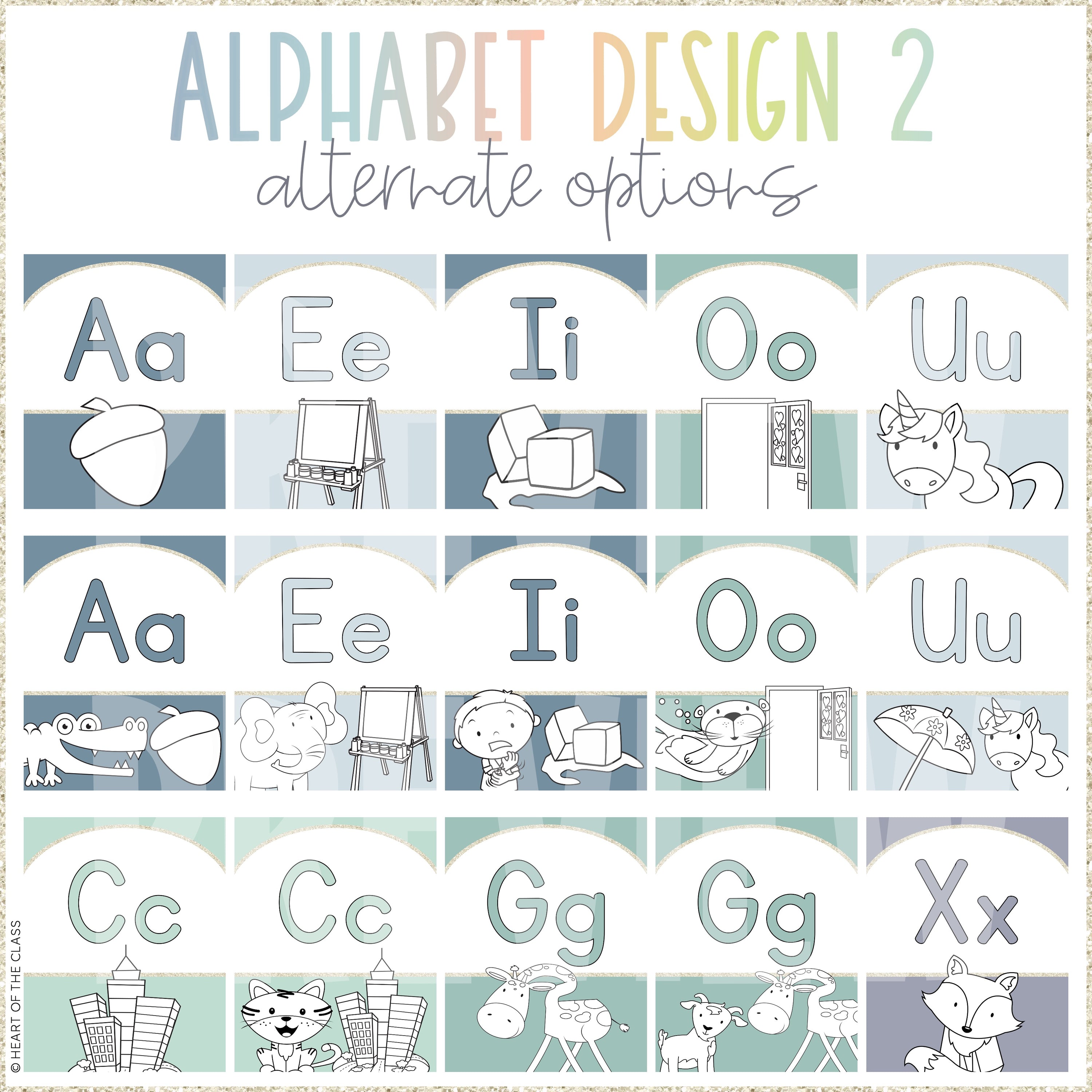 Hello Calm Alphabet Posters