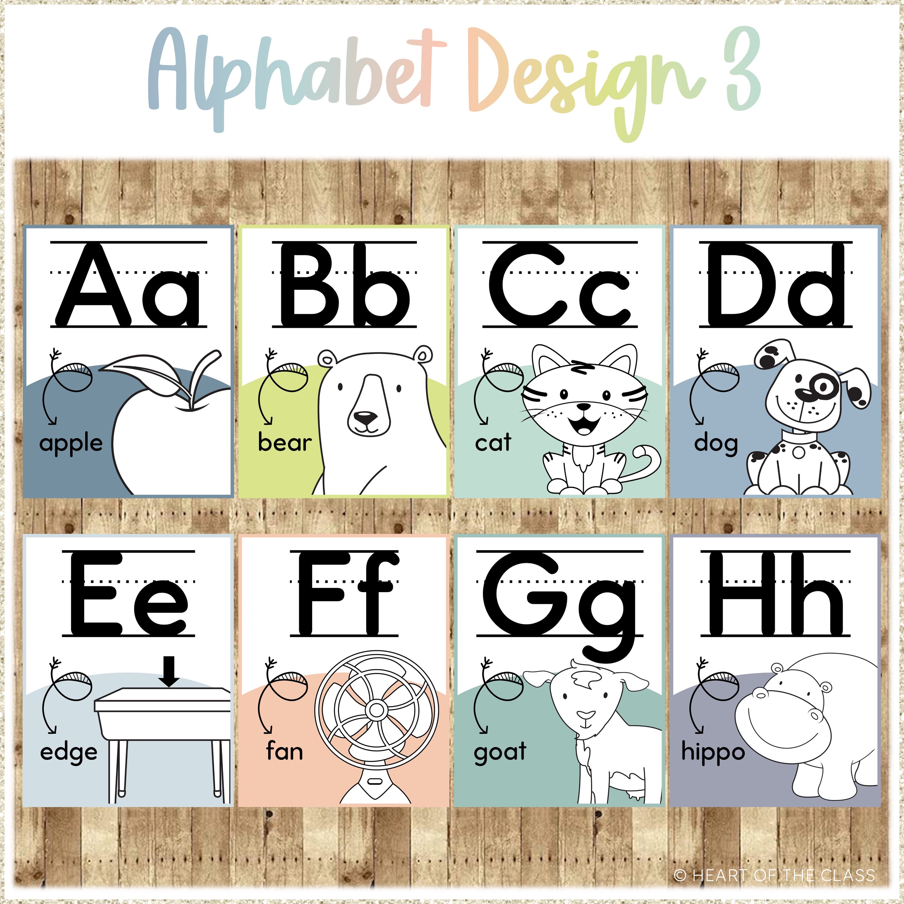 Hello Calm Alphabet Posters
