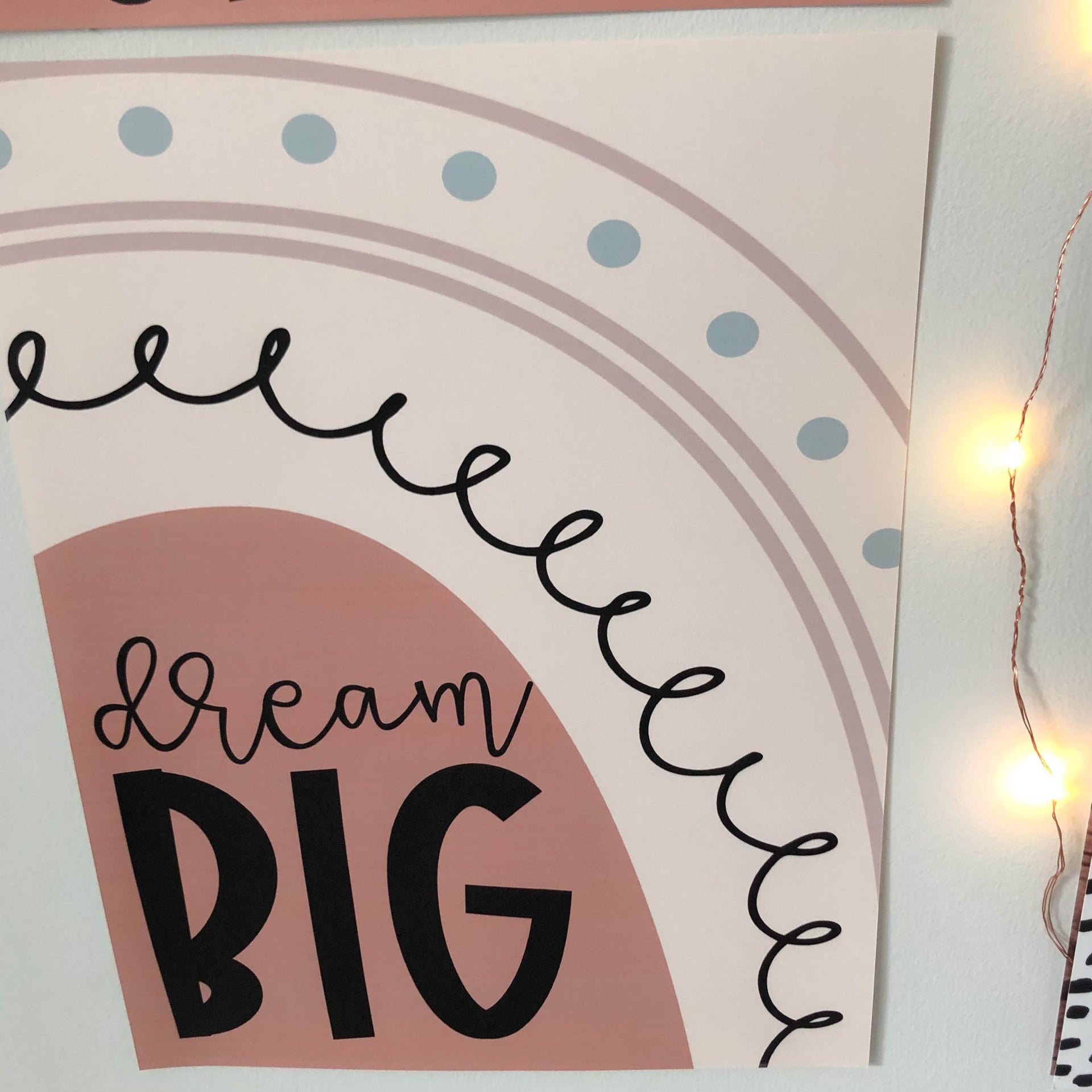 Classroom Inspirational Poster Rainbow Dream Big