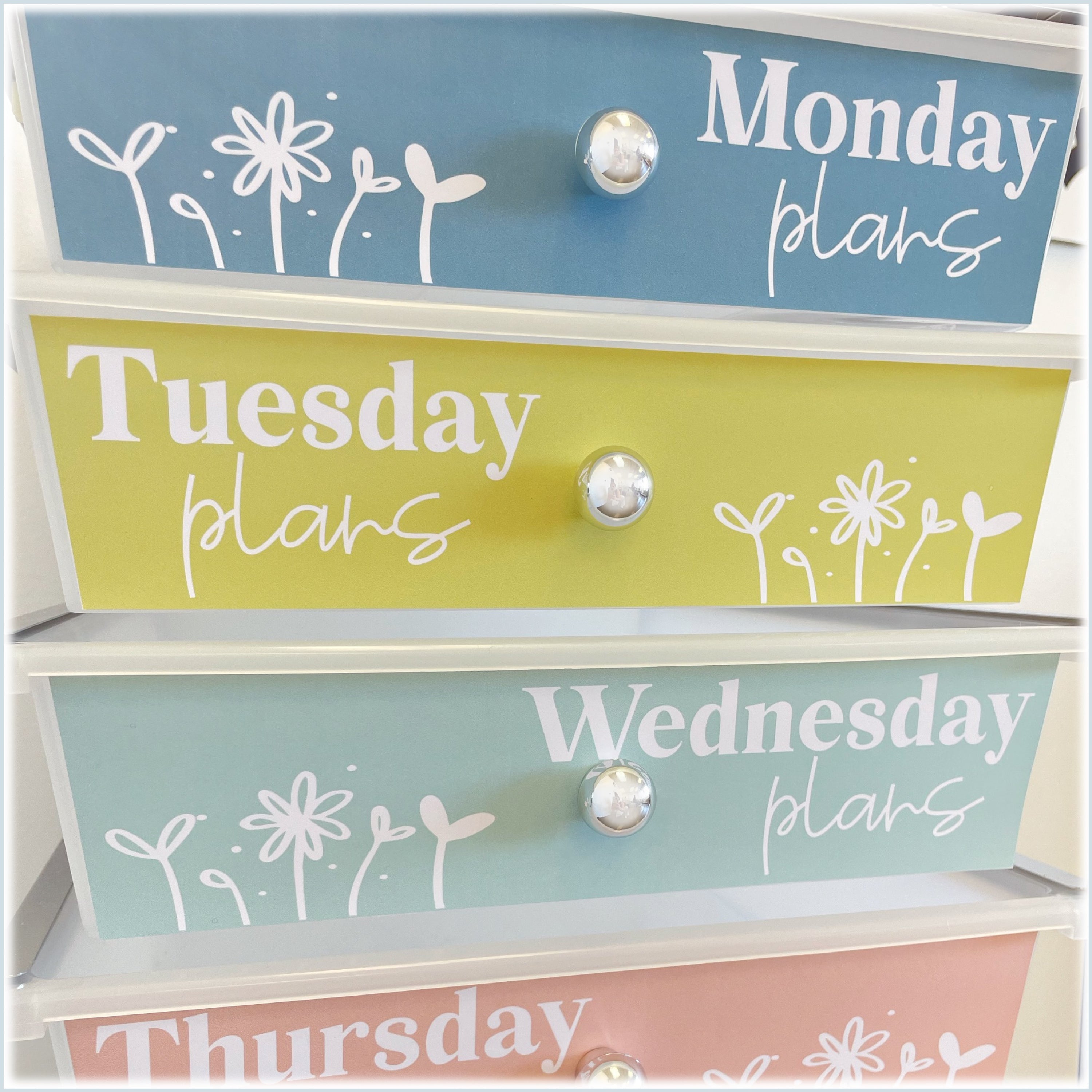 Hello Calm Classroom Rolling Cart Labels
