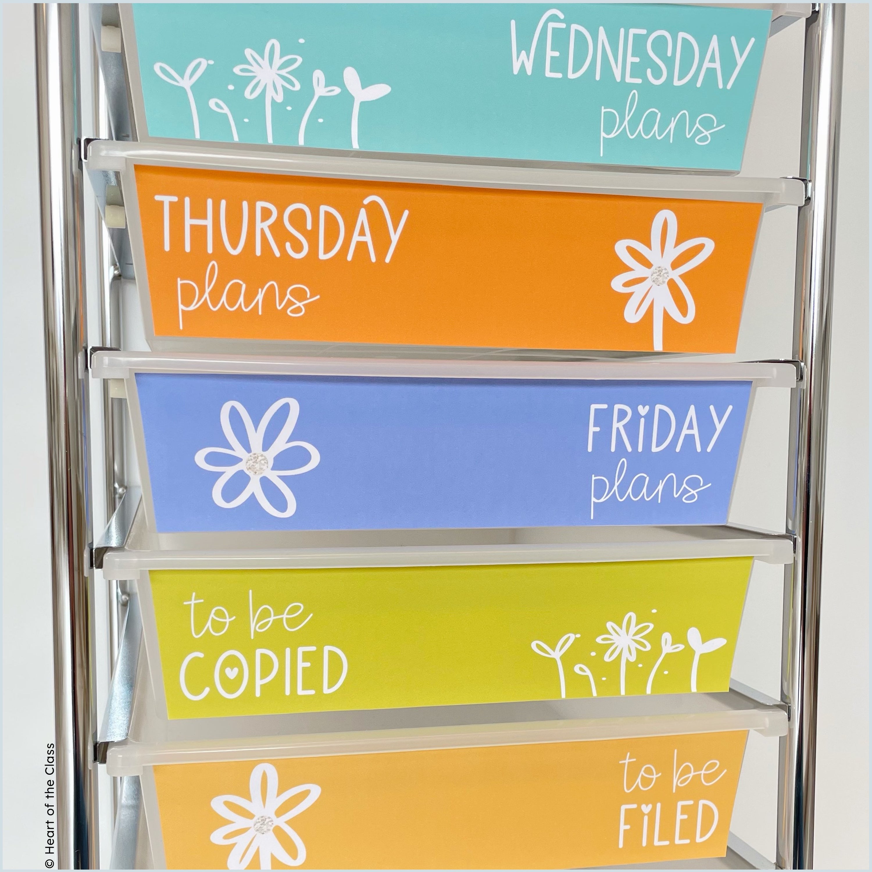 Hello Brights Rolling Cart Labels