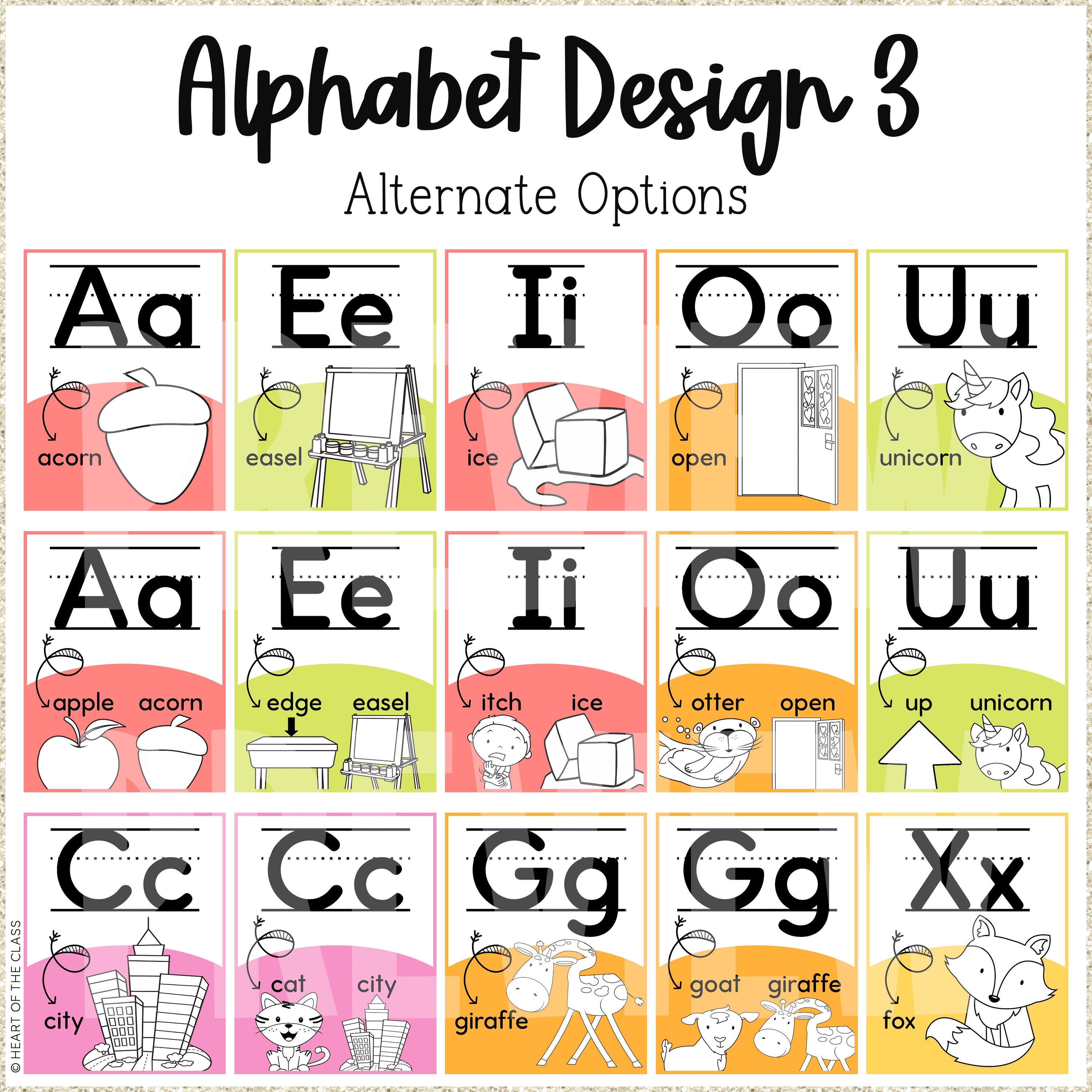 Hello Brights Alphabet Posters