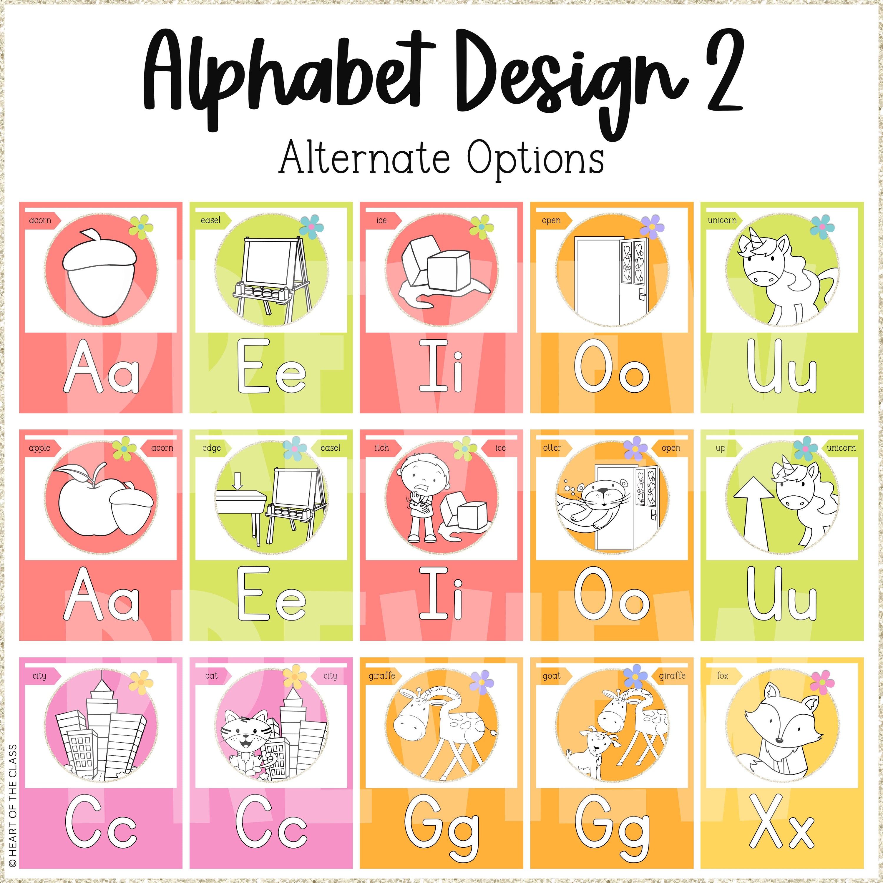 Hello Brights Alphabet Posters