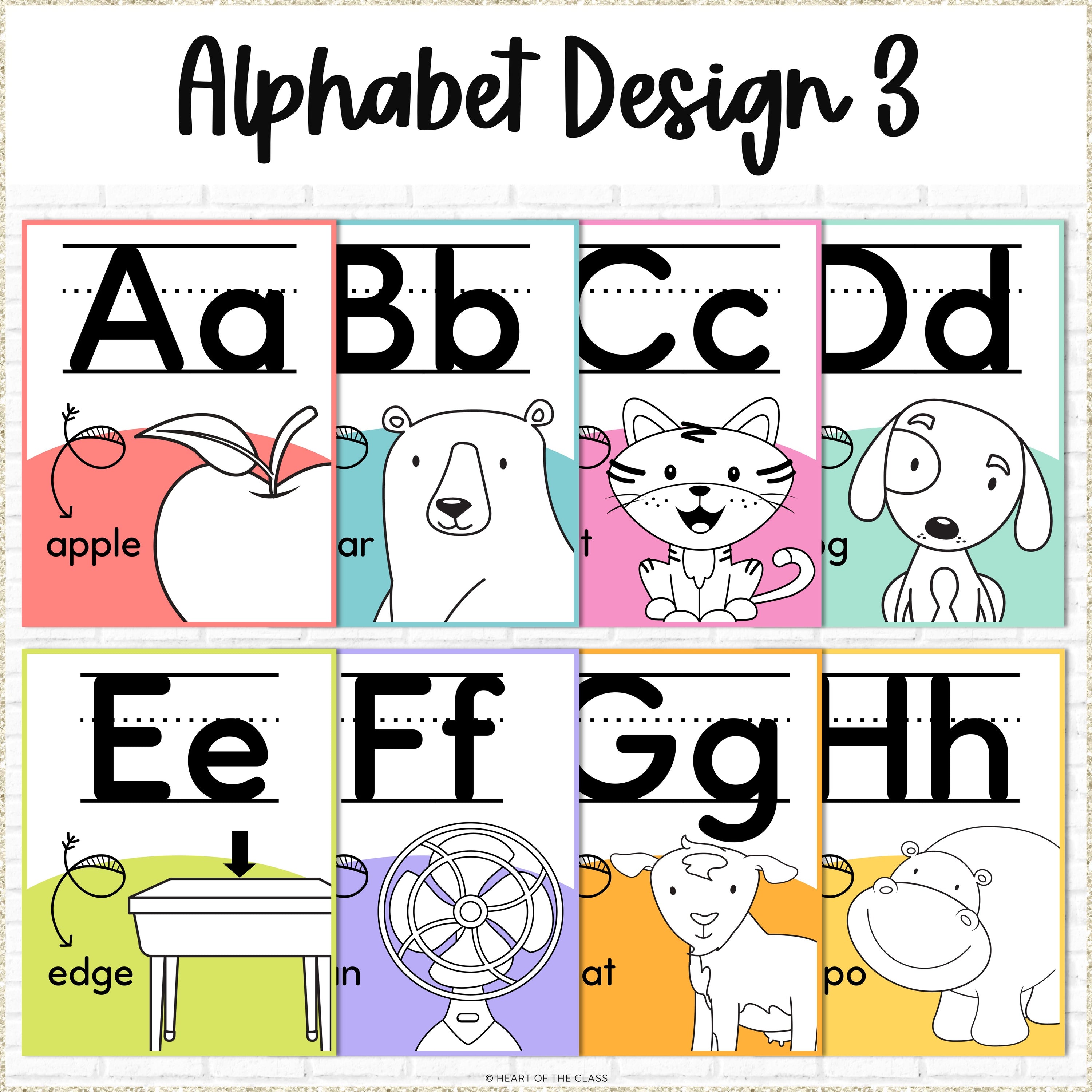 Hello Brights Alphabet Posters