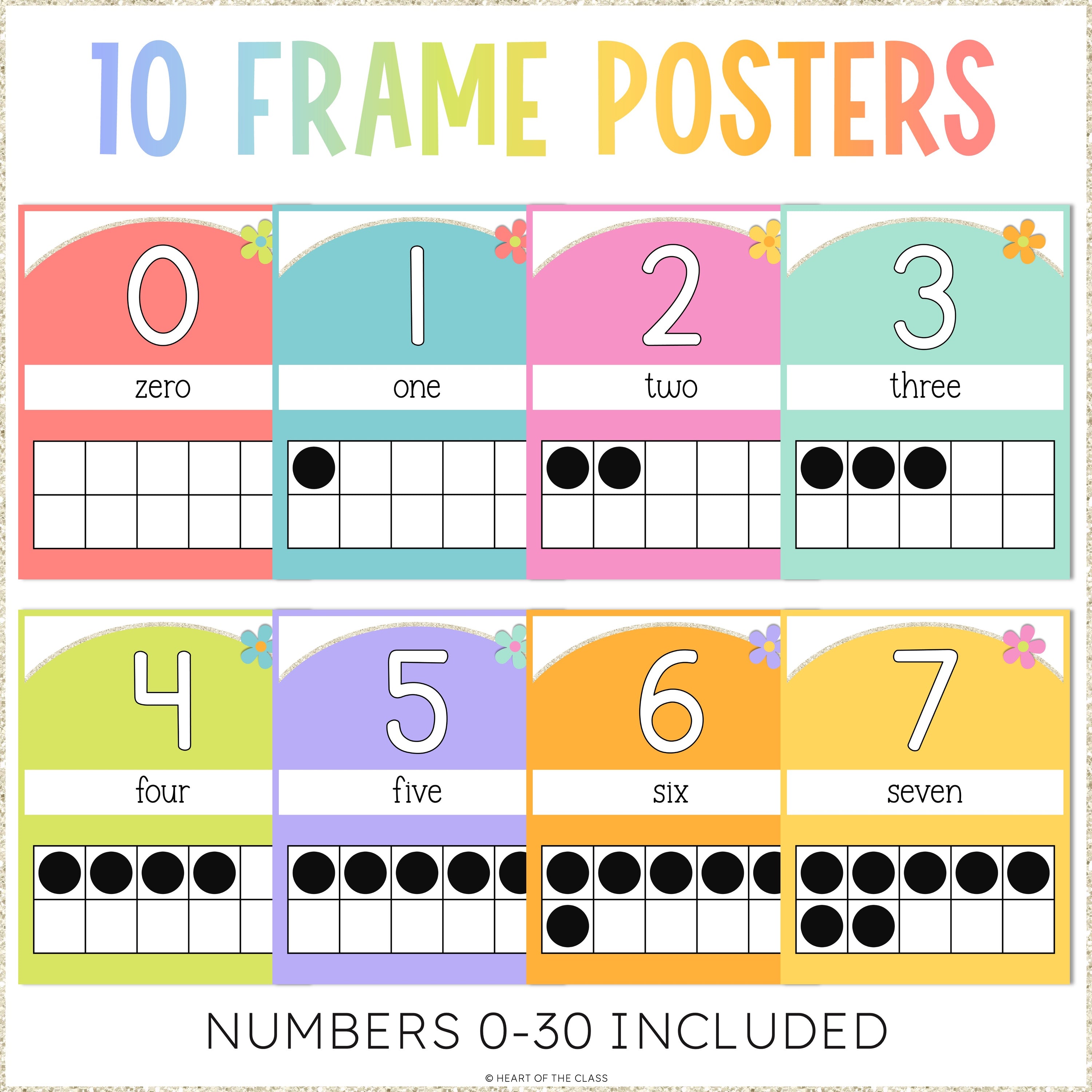 Hello Brights Number Posters