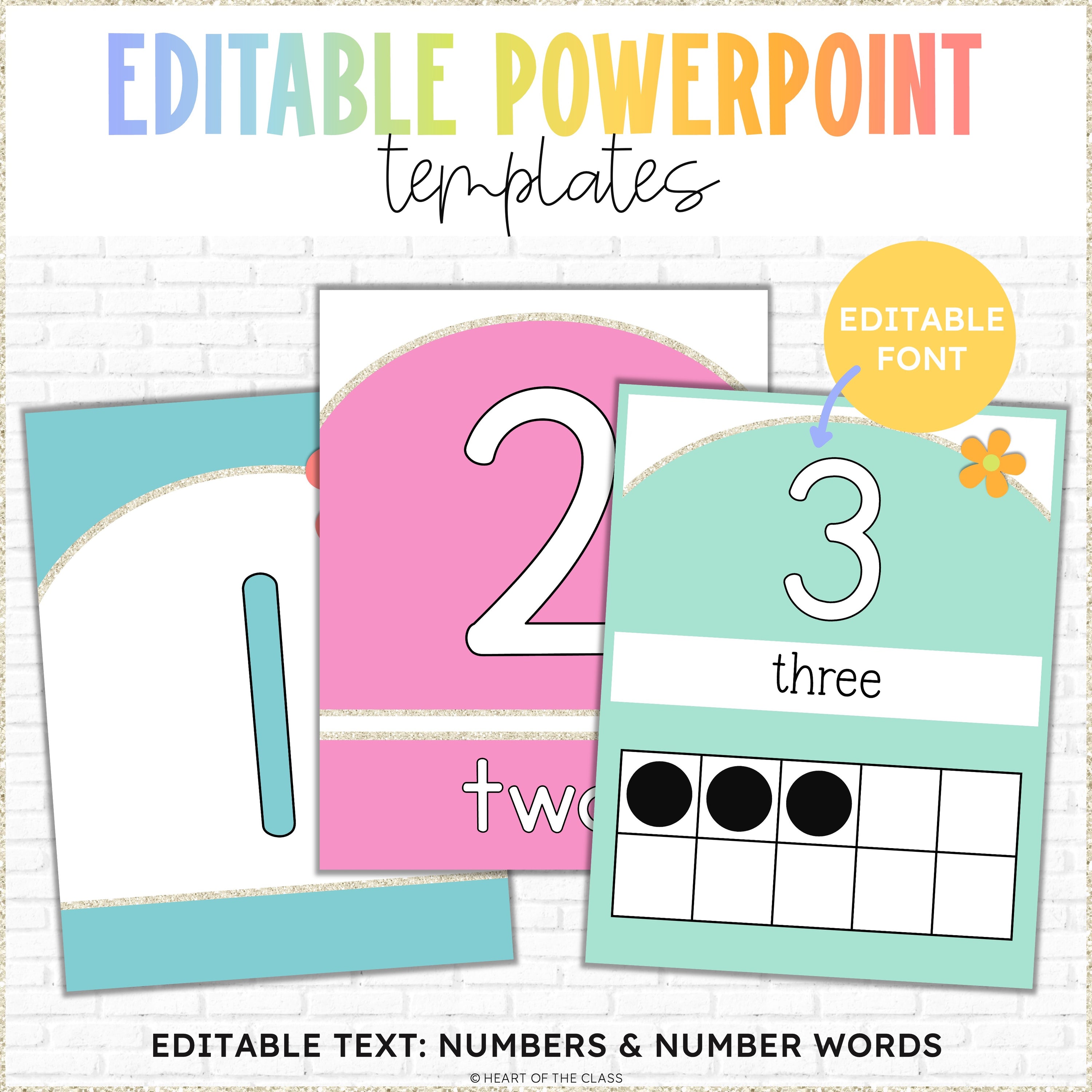 Hello Brights Number Posters