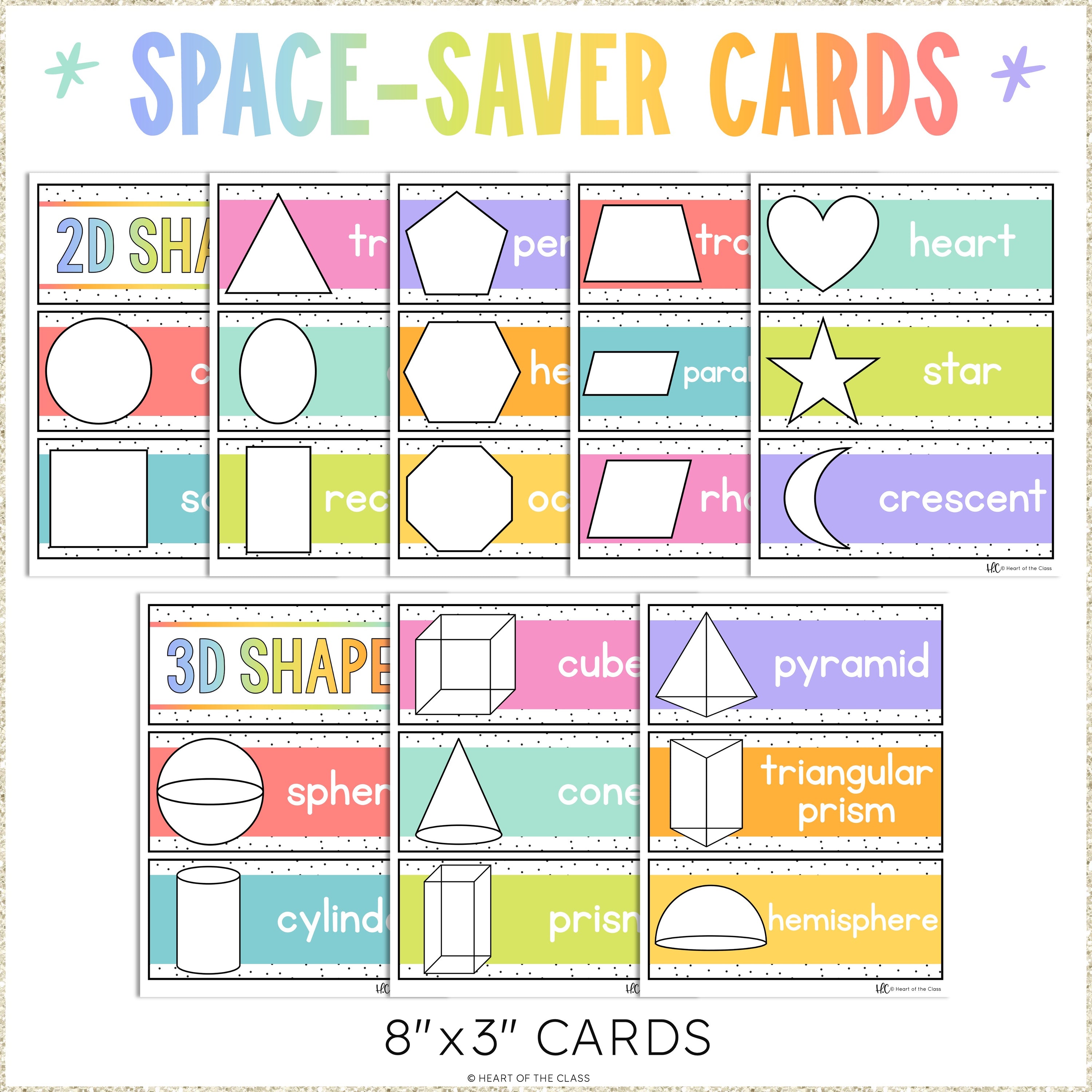 Hello Brights Shape Posters