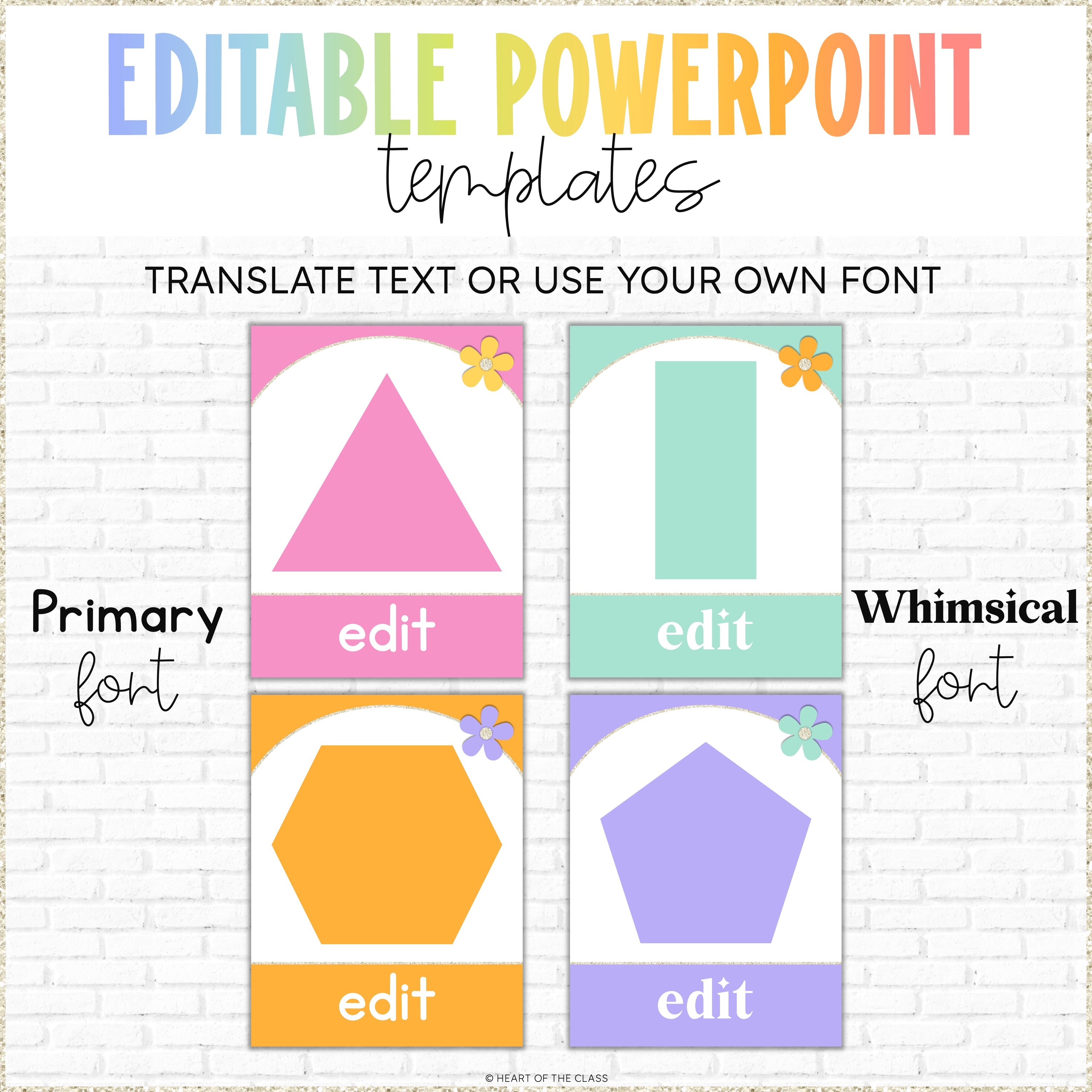 Hello Brights Shape Posters