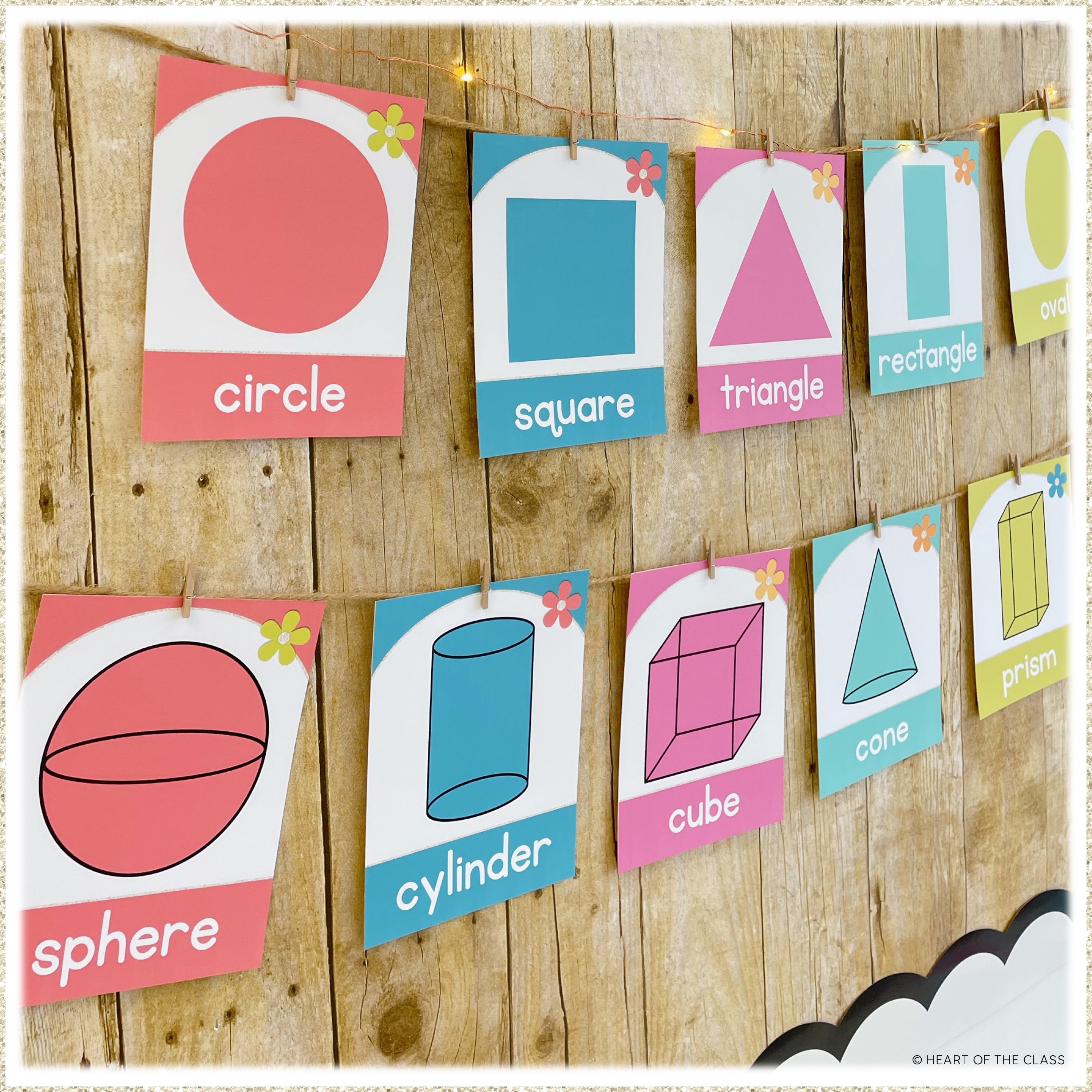 Hello Brights Shape Posters