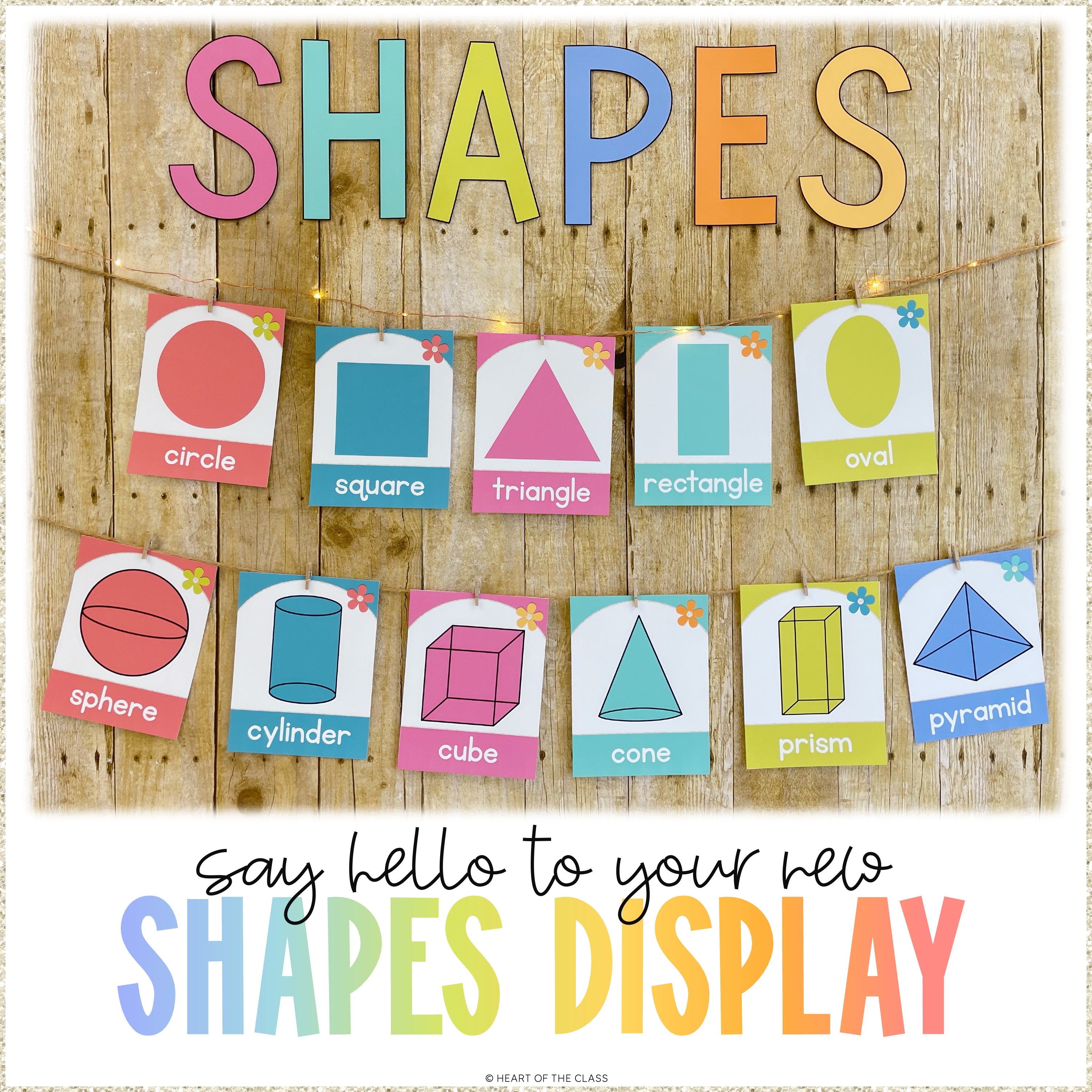 Hello Brights Shape Posters