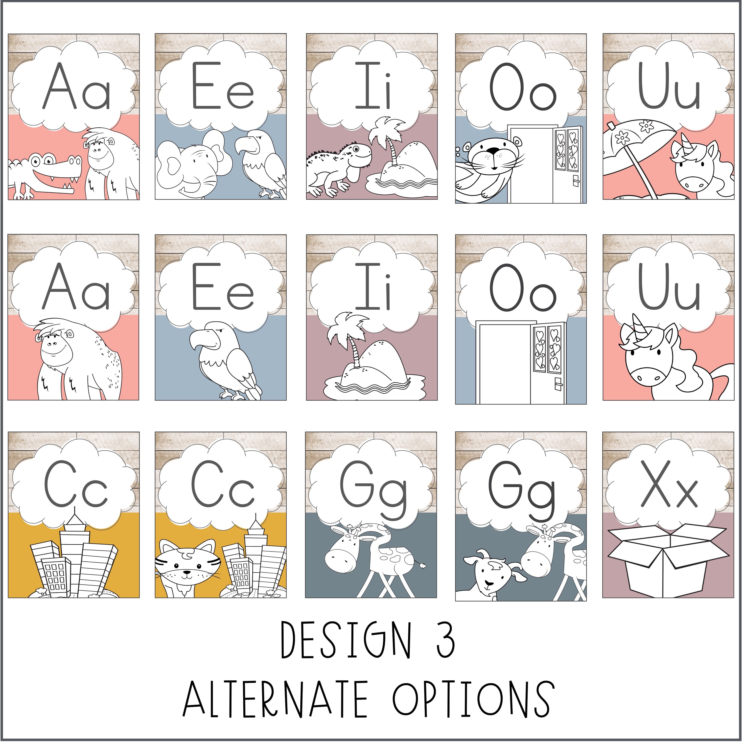 Boho Rainbow Alphabet Posters