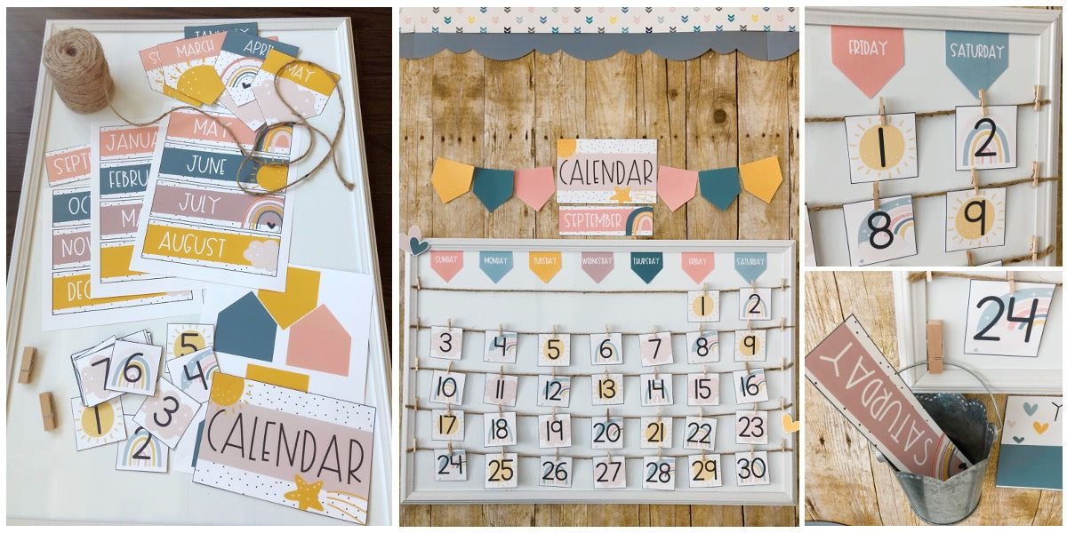 Classroom Calendar Whiteboard DIY