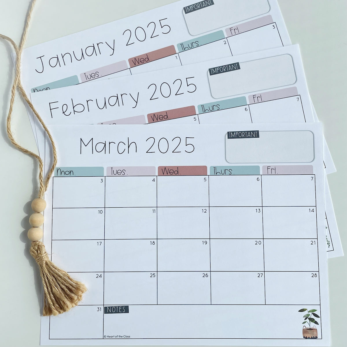 Free Teacher Calendars Monthly