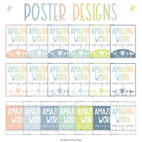 Pastel Classroom Theme Amazing Work Coming Soon Posters