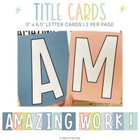 Bulletin Board Letter Tiles for Amazing Work Bulletin Board display