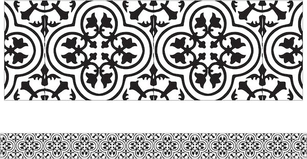 Black and White Tile Borders