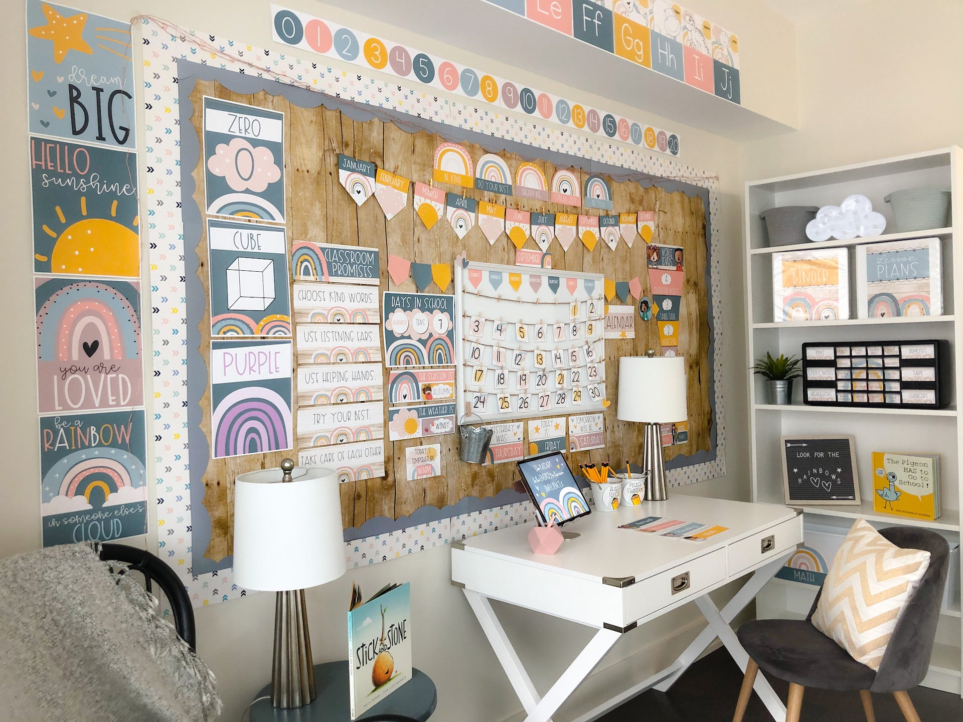 Boho Rainbow Classroom Decor