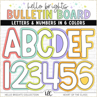 Happy Bright Classroom Theme Bulletin Board Letters Printable from Hello Brights Classroom Decor Bundle