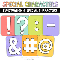 Printable Bulletin Board Letters Set with Punctuation and Symbols