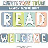 Hello Calm Classroom Bulletin Board Display Printable Letter Tiles