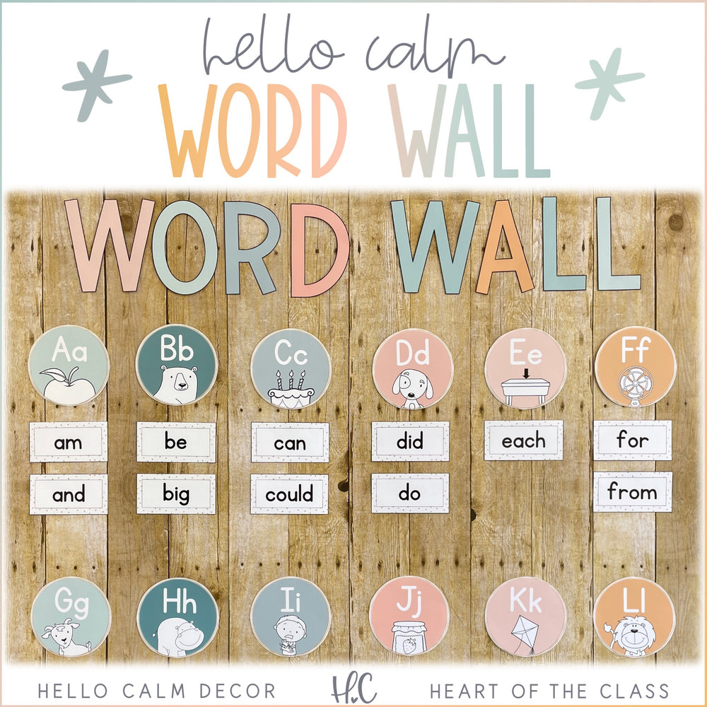 Hello Calm Word Wall