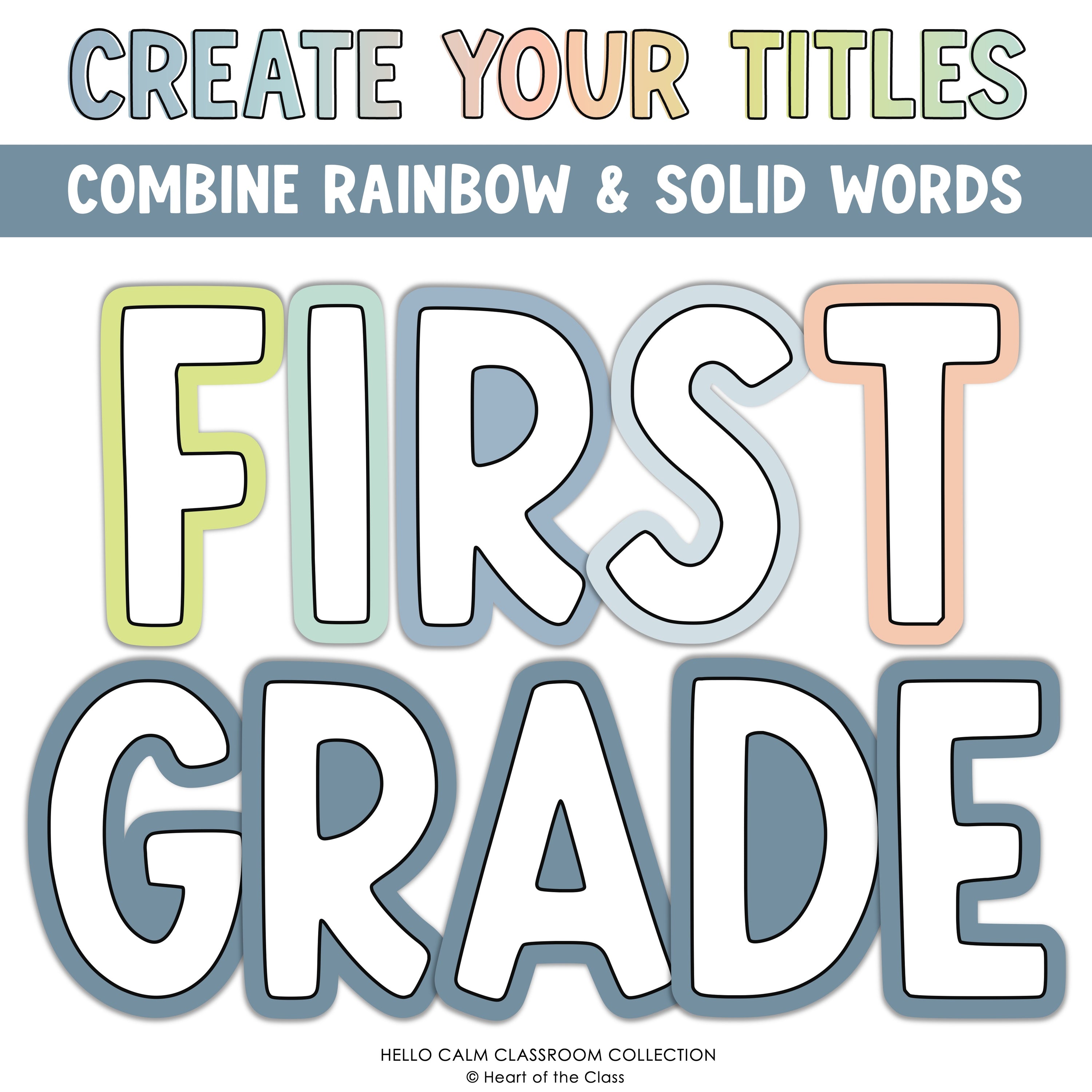 Printable Bulletin Board Letter Display for First Grade