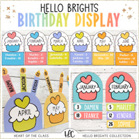 Cupcake Birthday Display for Happy and Bright Classroom Theme