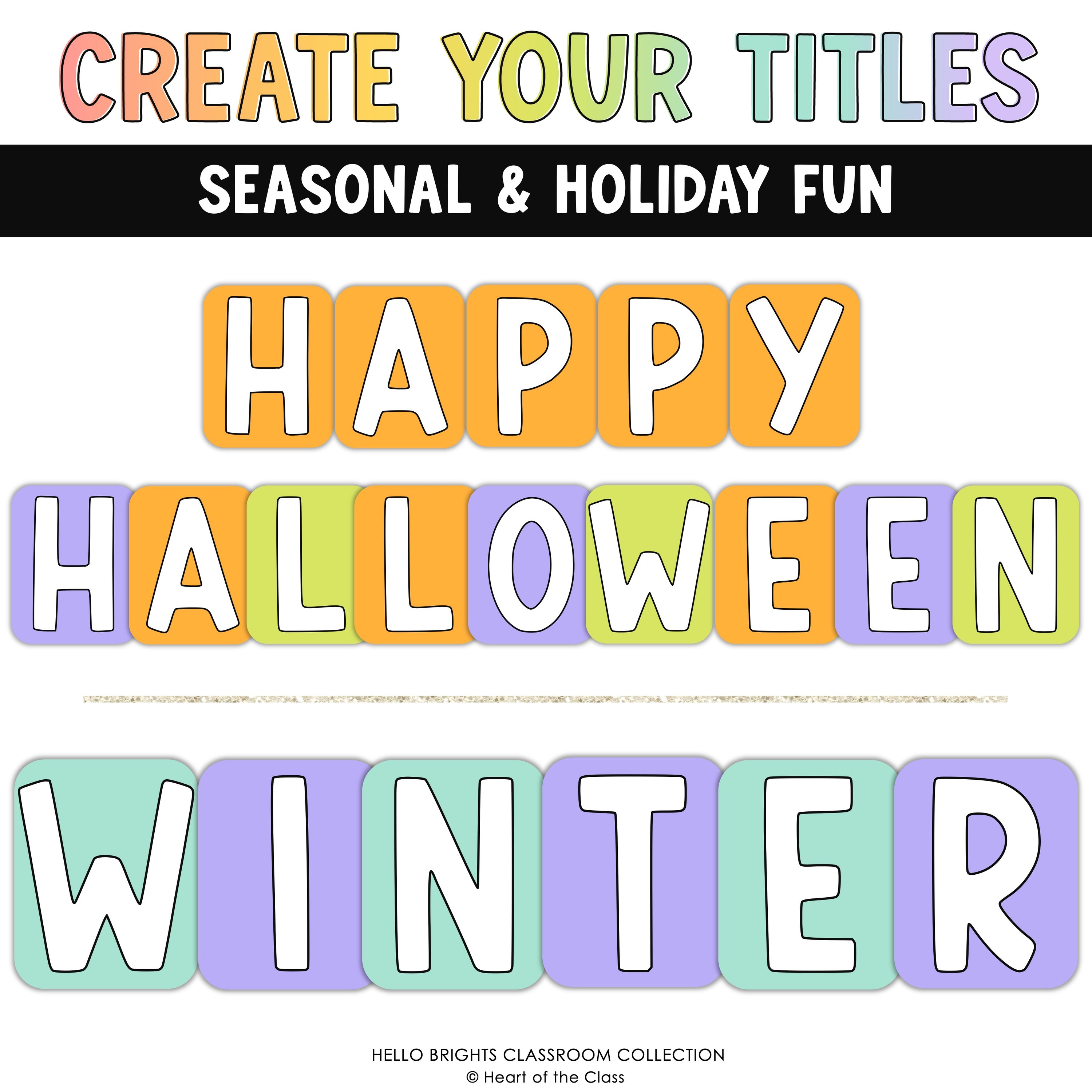 Seasonal Bulletin Board Ideas with Printable Bulletin Board Tiles