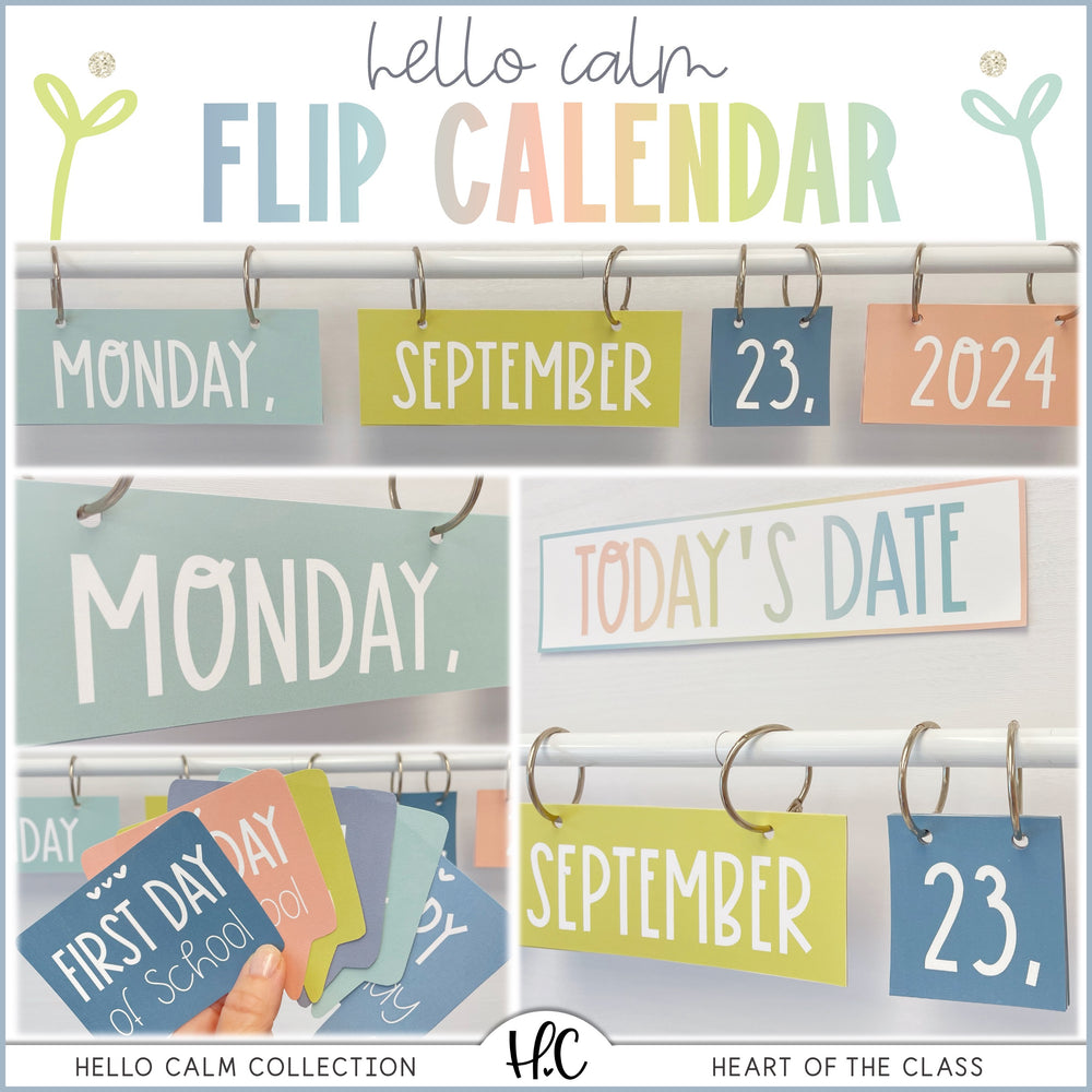 Hello Calm Flip Calendar