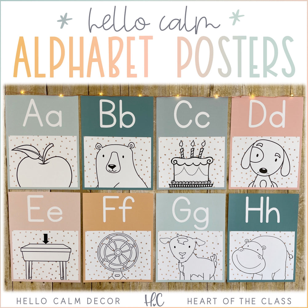 Hello Calm Alphabet Posters