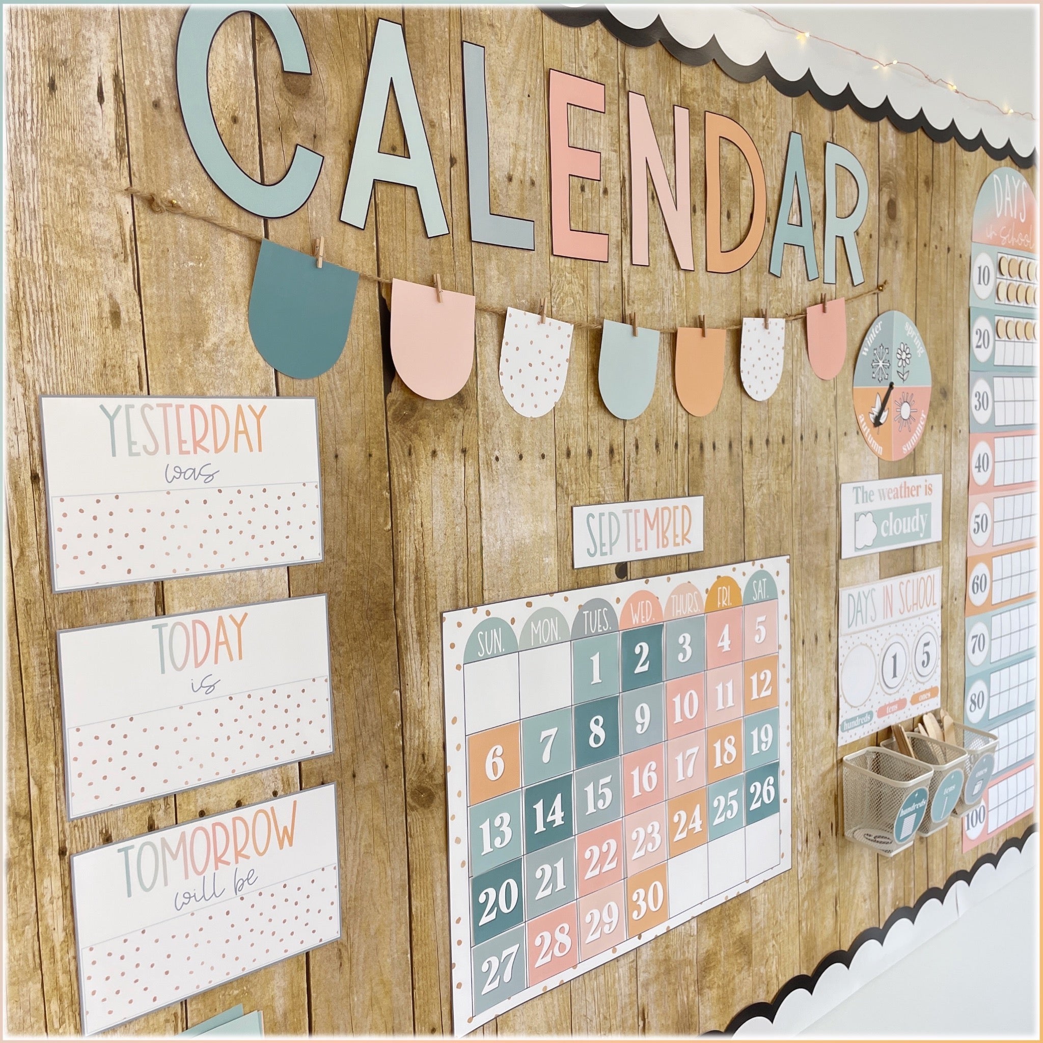 Hello Calm Classroom Calendar