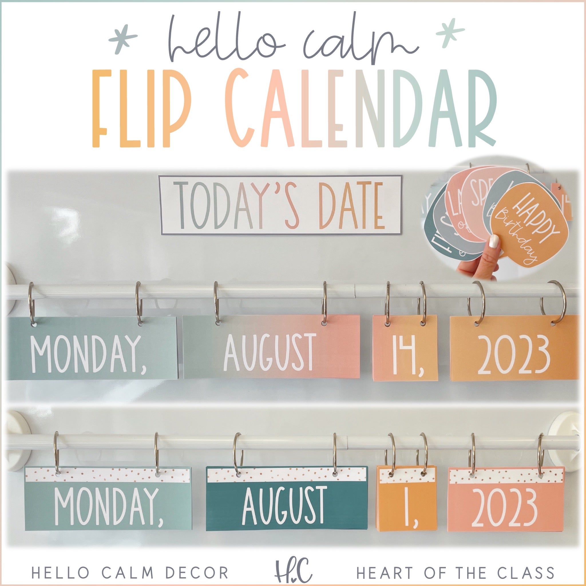 Hello Calm Flip Calendar