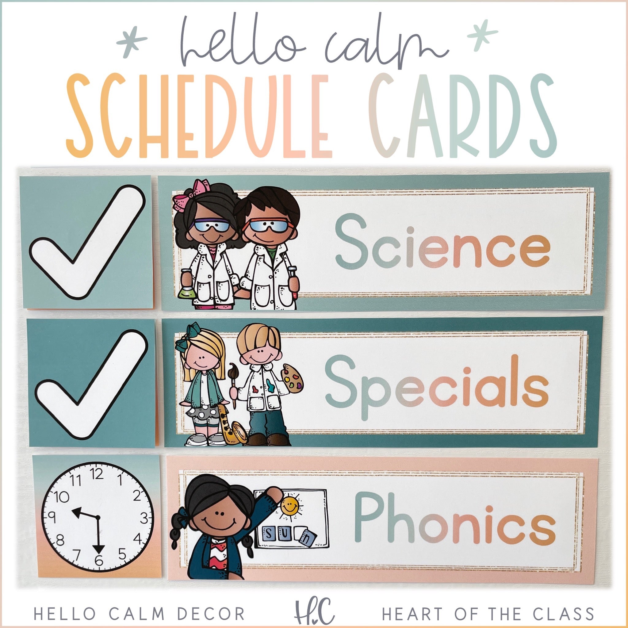 Hello Calm Schedule Cards