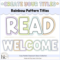 Pastel Classroom Bulletin Board Printable Letters for bulletin board displays. Cozy Pastels Classroom Decor Bundle Collection by Heart of the Class.