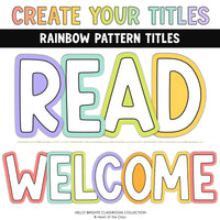 Bright Rainbow Classroom Bulletin Board Titles from the Hello Brights Bulletin Board Letter Bundle