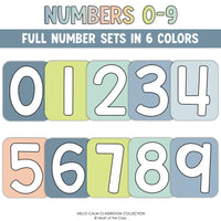 Printable Bulletin Board Display Number Tiles from the Hello Calm Classroom Collection
