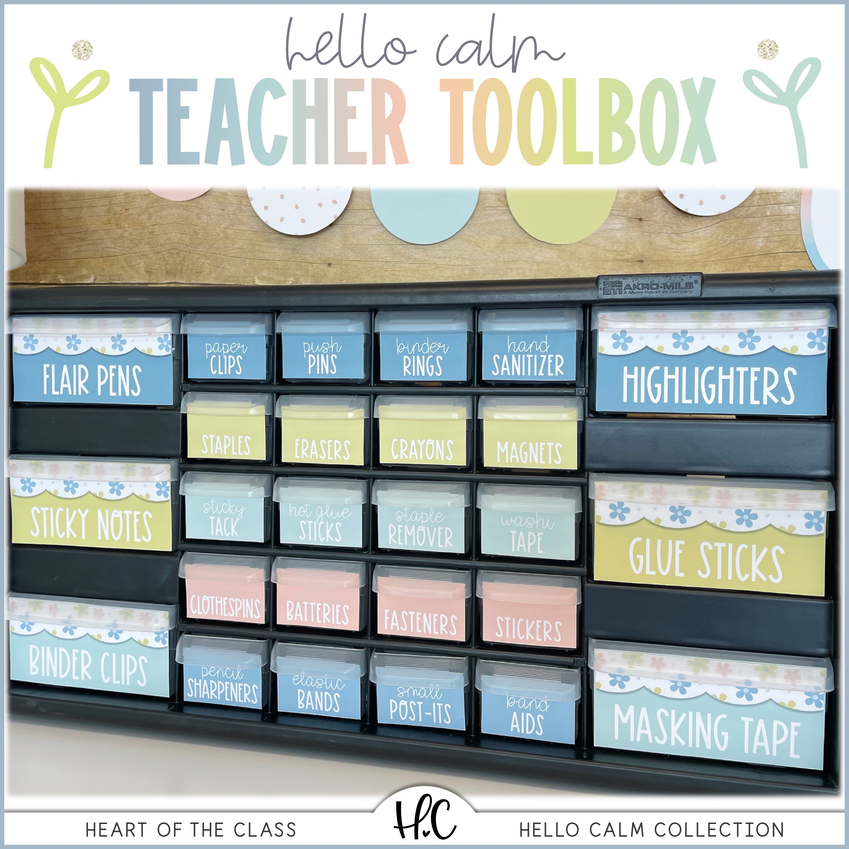 Hello Calm Teacher Toolbox Labels – Heart of the Class