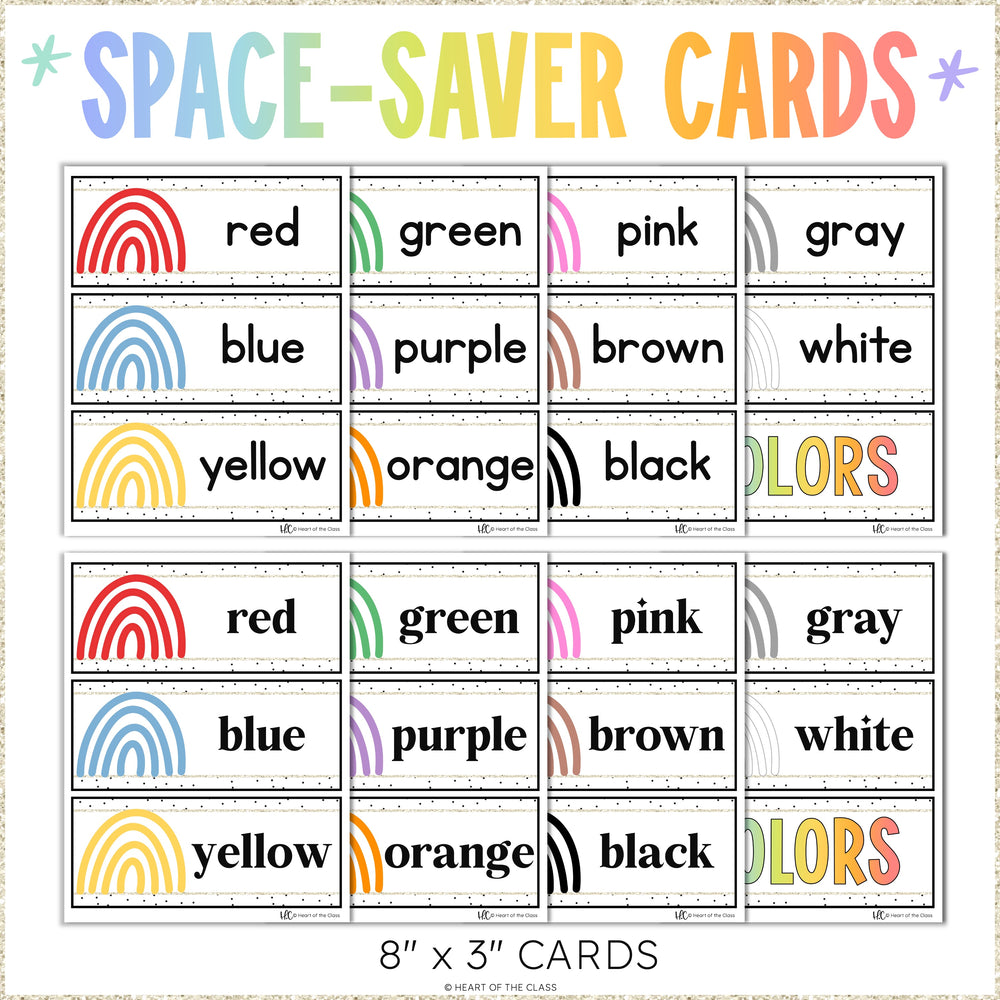 Hello Brights Color Posters – Heart of the Class