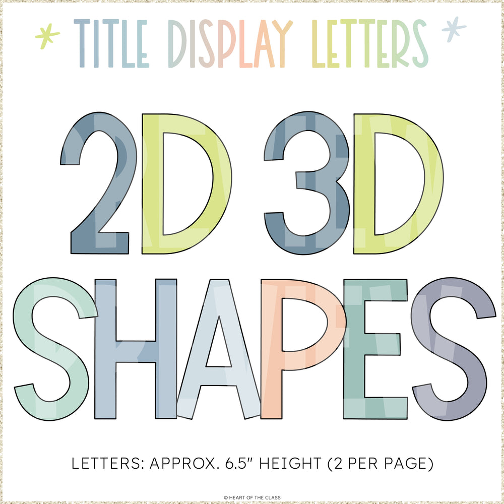 Hello Calm Classroom 2D and 3D Shape Posters – Heart of the Class