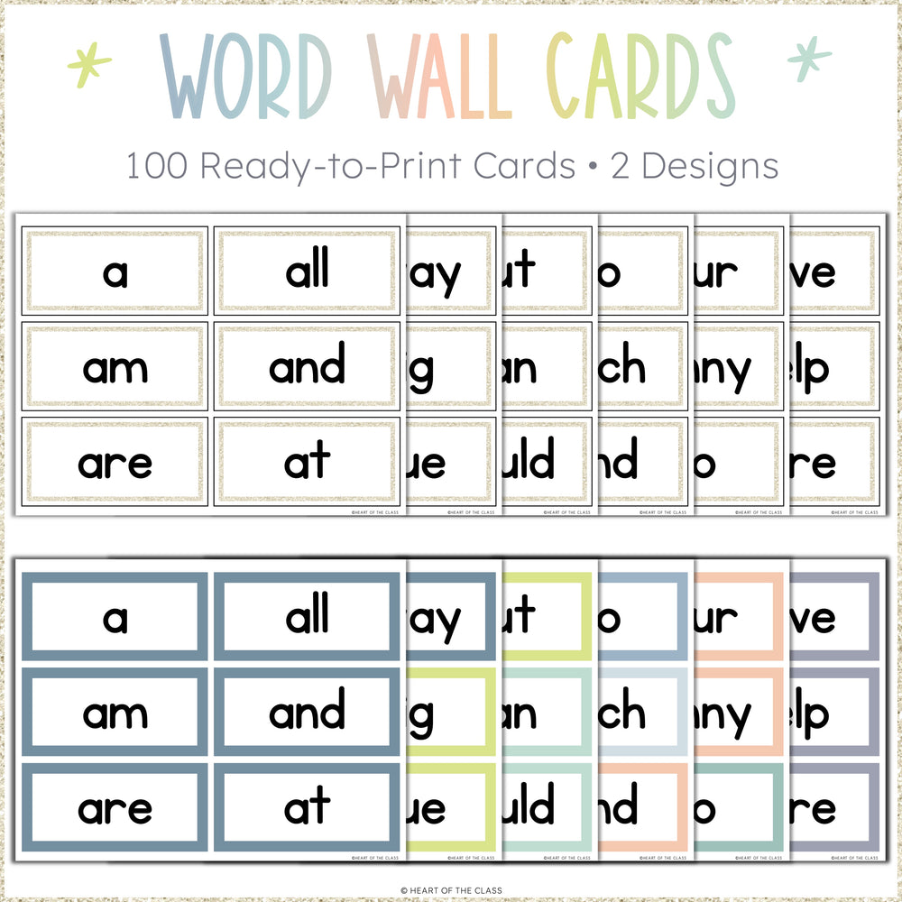 Hello Calm Classroom Word Wall – Heart of the Class