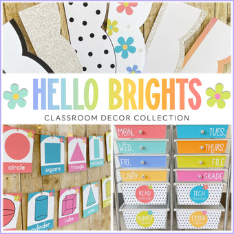 Bright Happy Classroom Theme Decor Bundle