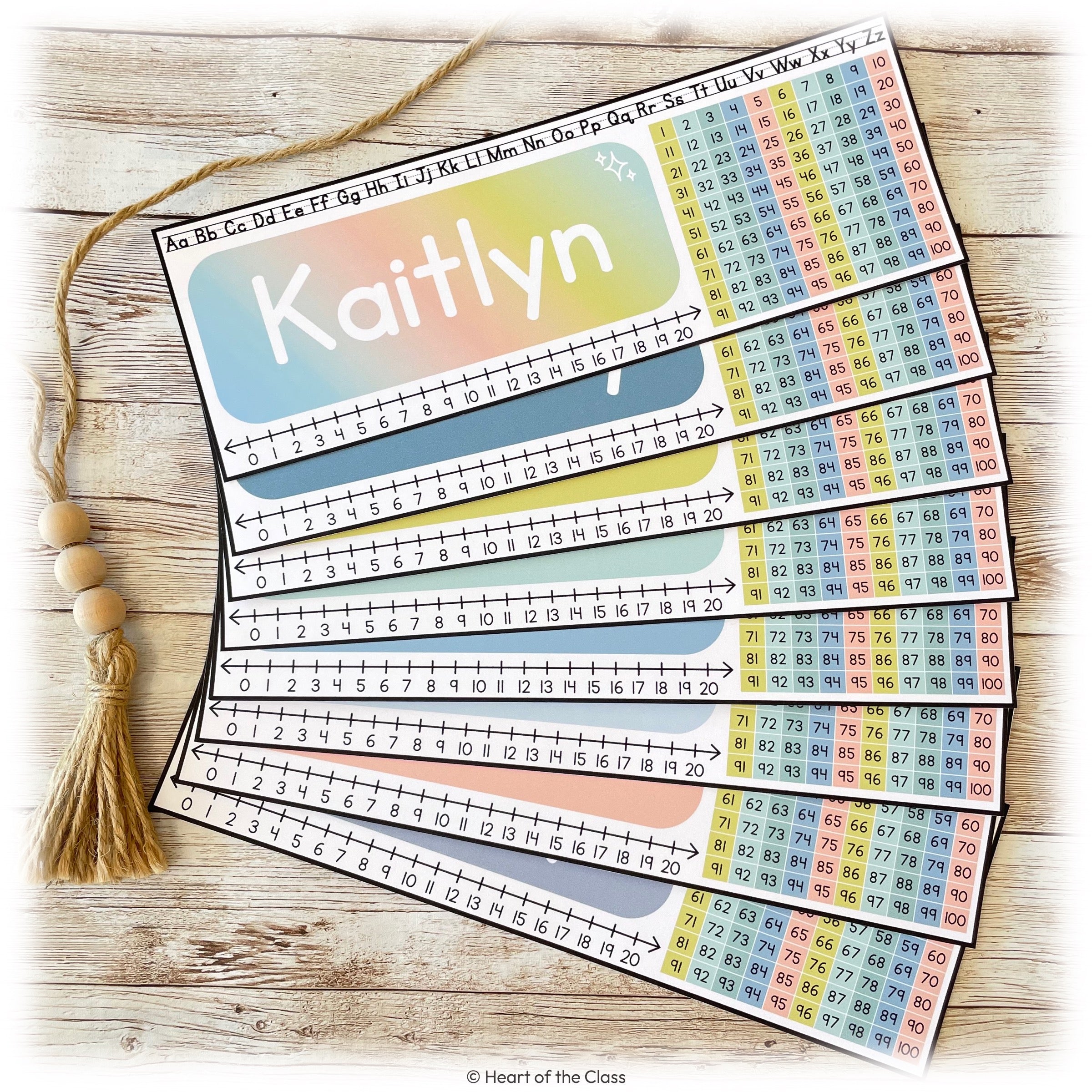 Hello Calm Pastel Classroom Student Nameplates with Editable Text