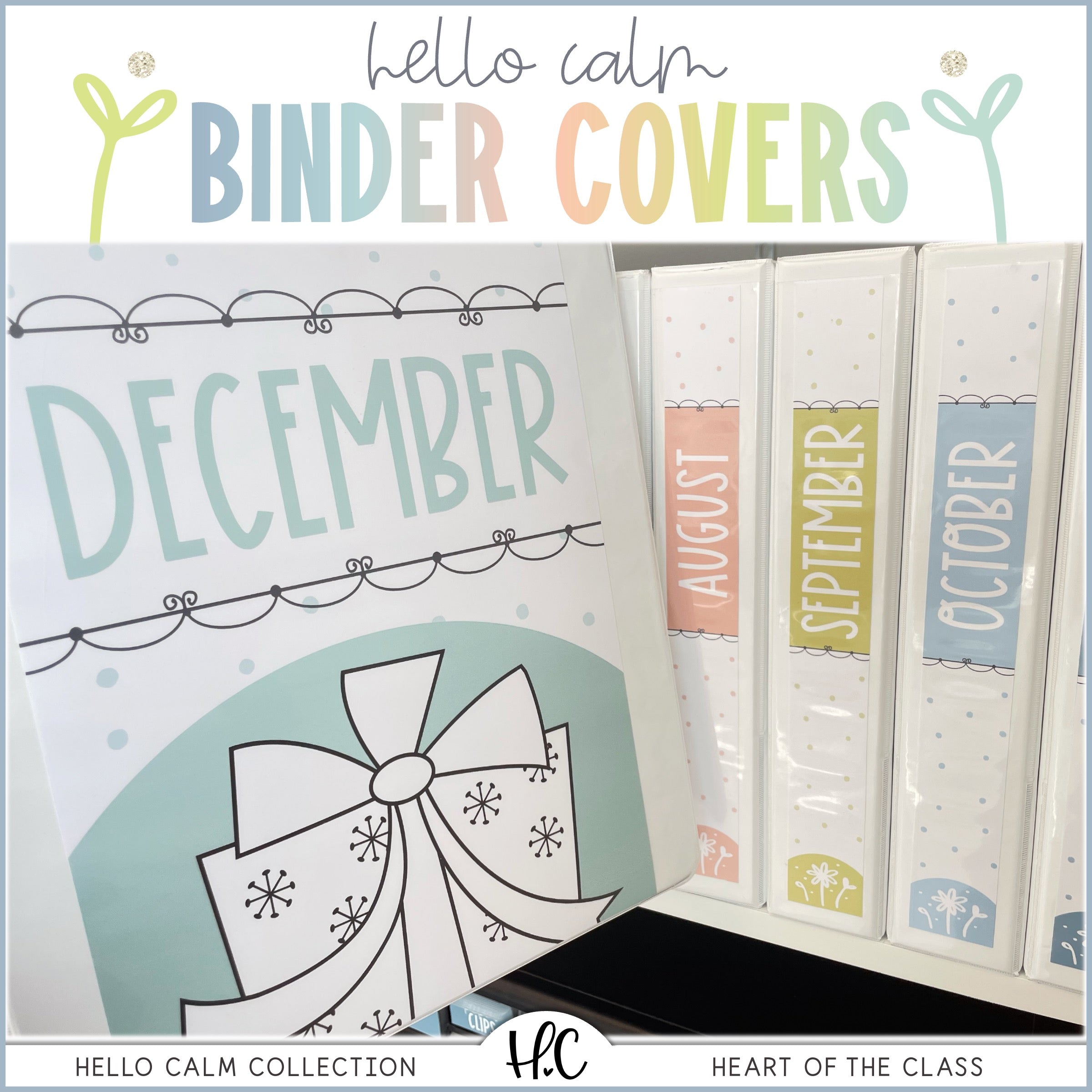 Hello Calm Binder Covers