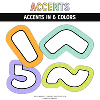 French and Spanish bulletin board accents in happy bright classroom colors from Heart of the Class